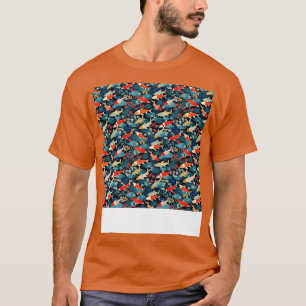 Koi Fisch Nahtloses Muster Japanisch p Asiatisch C T-Shirt