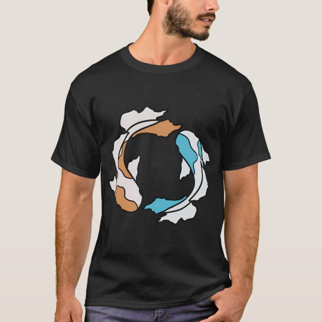Koi-Fisch-Paar T-Shirt (Vorderseite)