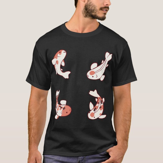 Koi-Fisch-Pack-Kunst T-Shirt (Vorderseite)