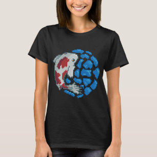 Koi-Fisch-Pixel-Art T-Shirt