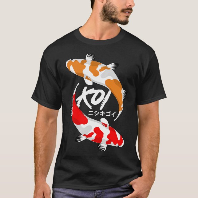 Koi Fisch rot und orange T-Shirt (Vorderseite)