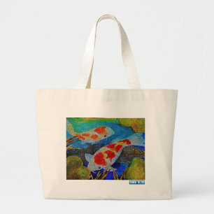 Koi Fisch-Taschen-Tasche Jumbo Stoffbeutel