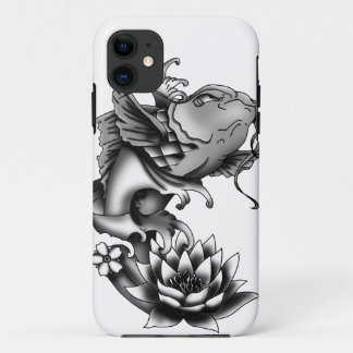 Koi Fisch-Tätowierungsentwurf mit Lotos und Case-Mate iPhone Hülle