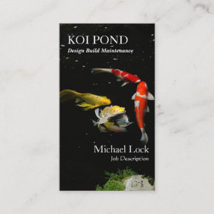 Koi Fisch-Teich-Entwurfs-Gestalt-Wartung Visitenkarte