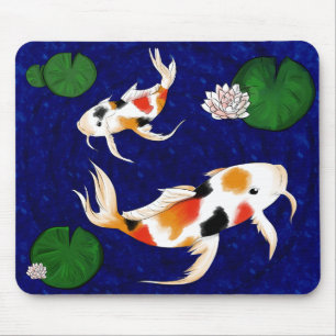 Koi Fisch-Teich Mousepad