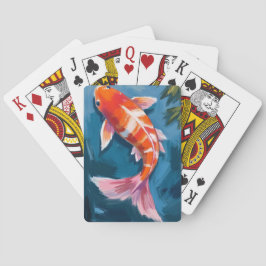Koi-Fisch | Wunderschöne Aquarellmalerei Spielkarten