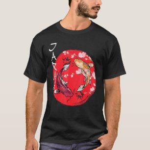 Koi-Fisch Ying Yangjapanische Flagge Japan - Kirsc T-Shirt