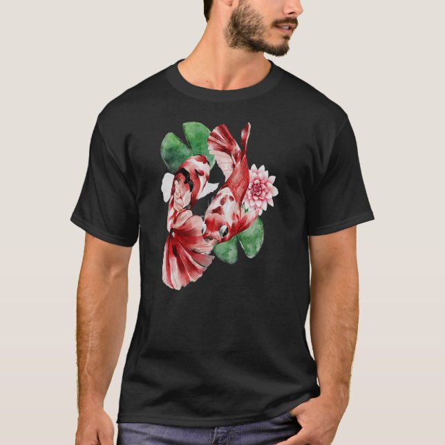 Koi-Fischdesign  T-Shirt (Vorderseite)