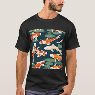 Koi-Fische schwimmen, golden gelb T-Shirt