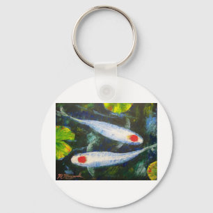 Koi Fische Tancho Kohaku Schlüsselanhänger