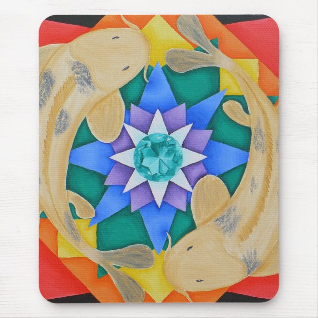 Koi Fische und Lotus Mousepad (Vorne)