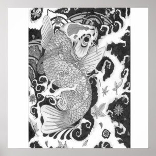 Koi-Fischprint Poster