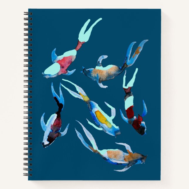 Koi Fish Aqucolor Notizbuch (Vorderseite)