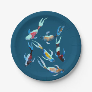 Koi Fish Aqucolor Pappteller