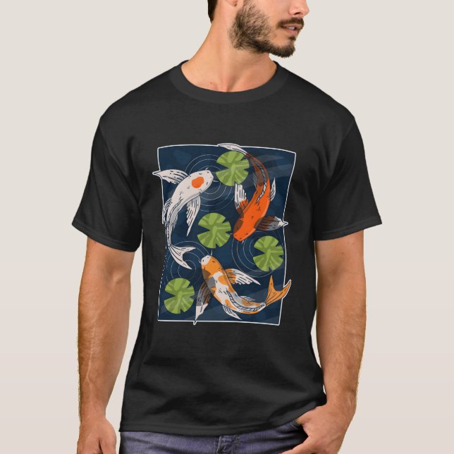 Koi Fish Asian Carry Water Pond Animal Pet T-Shirt (Vorderseite)
