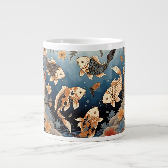 Koi Fish Batik Kunst, Tasse (Vorderseite)