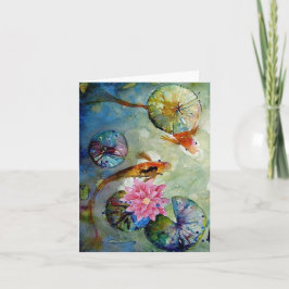 Koi Fish BLANK Grußkarte Dankeskarte