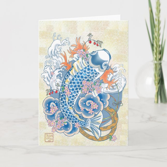 Koi Fish card Karte (Vorderseite)