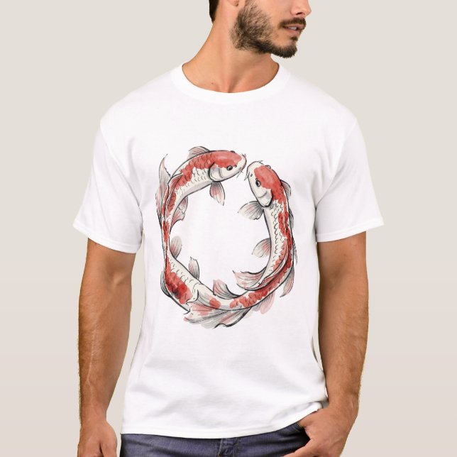 Koi Fish Circle 🐟 T-Shirt (Vorderseite)