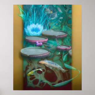 Koi Fish GEBOREN von DRAGONFLY #1 Upper Poster