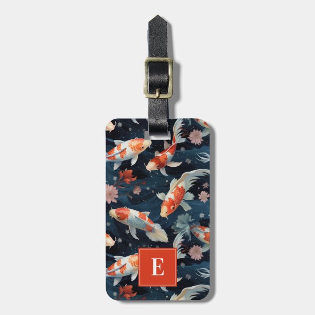Koi Fish Gepäcktag Gepäckanhänger (Vorderseite vertikal)