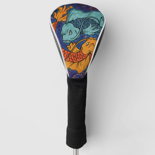 Koi Fish Golf Headcover (Vorderseite)