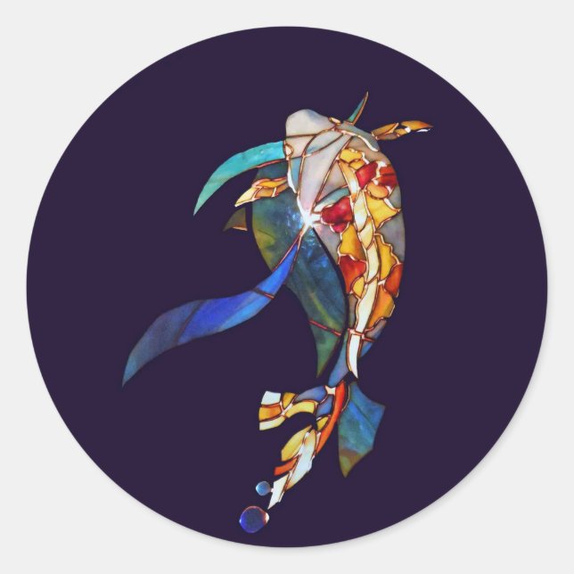 Koi Fish in Space Cool Stickers rechts (Vorderseite)