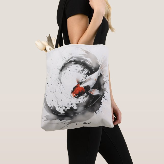 Koi Fish Ink Painting Tasche (Von Nahem)