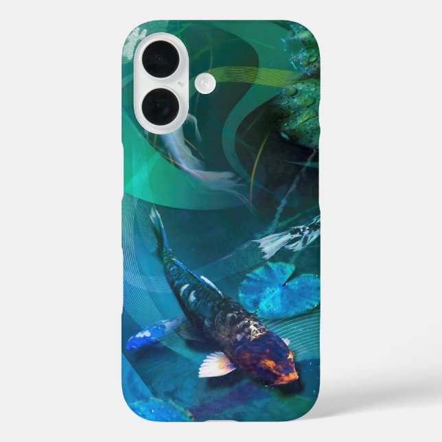 Koi Fish JOY OF KOI iPhone 16 Hülle (Rückseite)