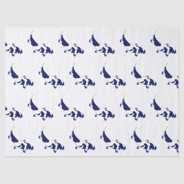 Koi Fish Karp #1 DIY Colors Blue Seidenpapier (Vorderseite)