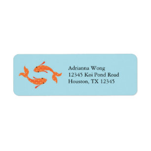 Koi Fish Label