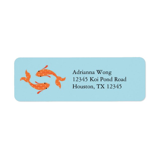 Koi Fish Label (Vorne)