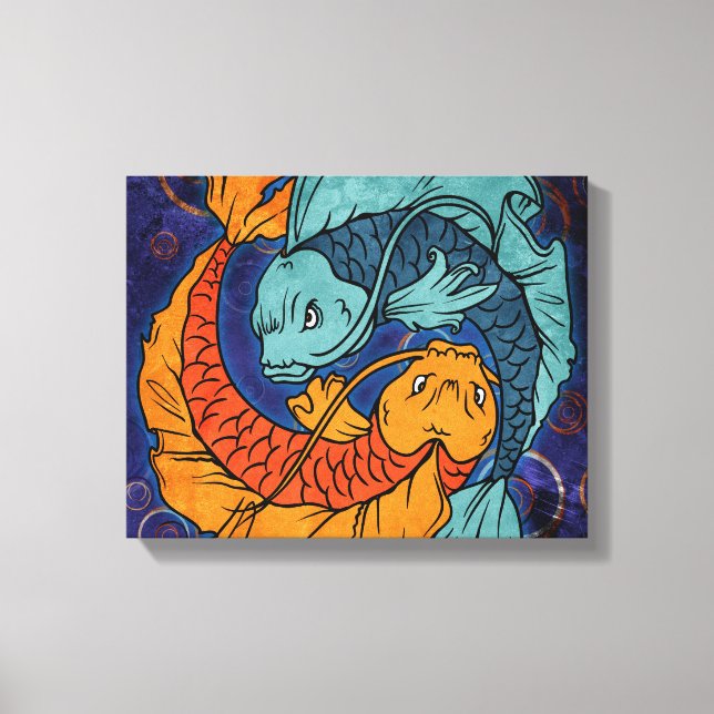 Koi Fish Leinwanddruck (Vorderseite)