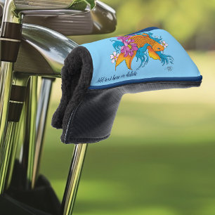 Koi Fish Lotus Cherry Blossoms Golf Headcover