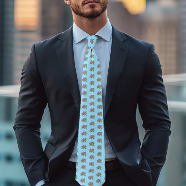 Koi Fish Lotus Cherry Blossoms Krawatte (Von Creator hochgeladen)