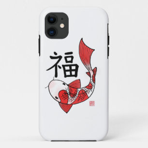 Koi Fish mit Fortune Character Iphone 5/5s Fall iPhone 11 Hülle