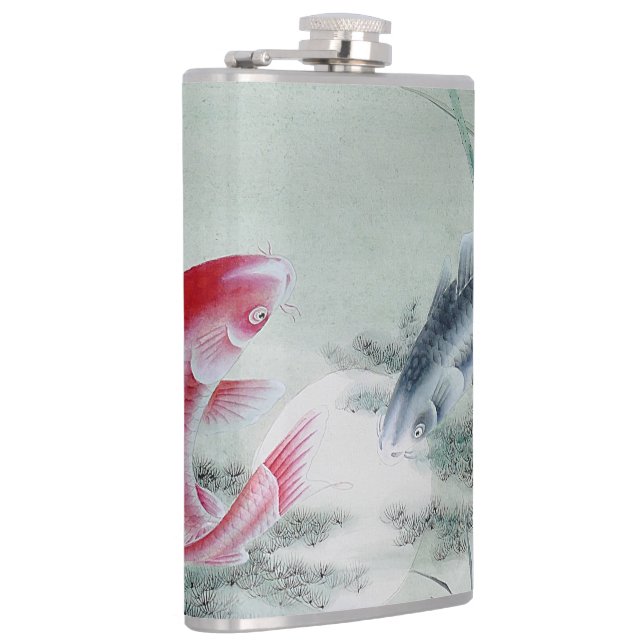 Koi Fish mit Lotus Flachmann (Rechts)