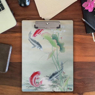 Koi Fish mit Lotus Klemmbrett