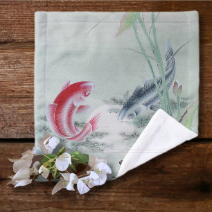 Koi Fish mit Lotus Waschlappen