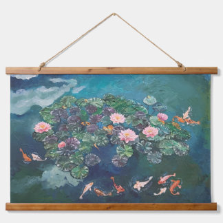 Koi Fish Nénuphars peinture Tapisserie