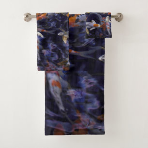 KOI FISH OVER FLOWING BADHANDTUCH SET