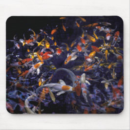 KOI FISH OVER FLOWING MOUSEPAD