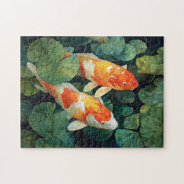 Koi Fish Pond Lily Pads (Horizontal)