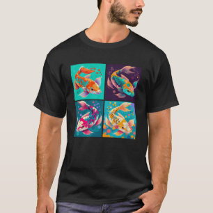 Koi Fish Pop Illustration Farbige Tierfrauen T-Shirt