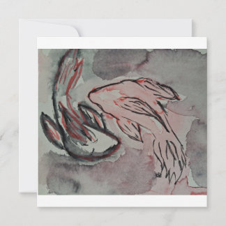 Koi Fish Postacrd Feiertagskarte