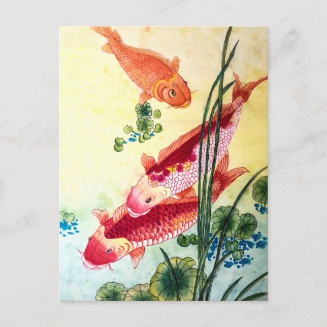Koi Fish Postkarte (Vorderseite)