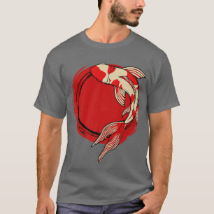 Koi Fish Red Tokyo Sun Japanisch Art Yin Nishikigo T-Shirt