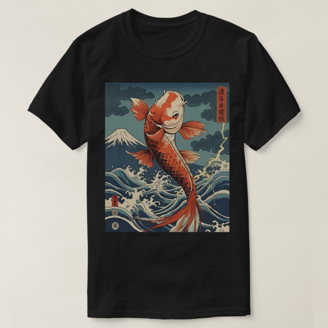 Koi Fish Rising - Ocean Spirit T-Shirt (Design vorne)