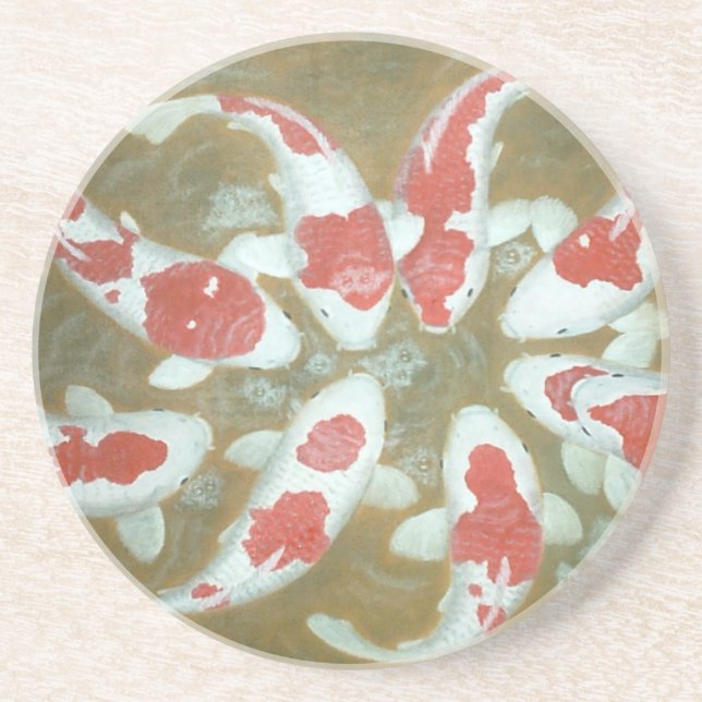 KOI FISH SANDSTEIN UNTERSETZER (Vorne)