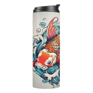 Koi Fish, schöner japanischer Karpfen, Personalisi Thermosbecher
